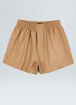 SHORT LINEN CARAMELO