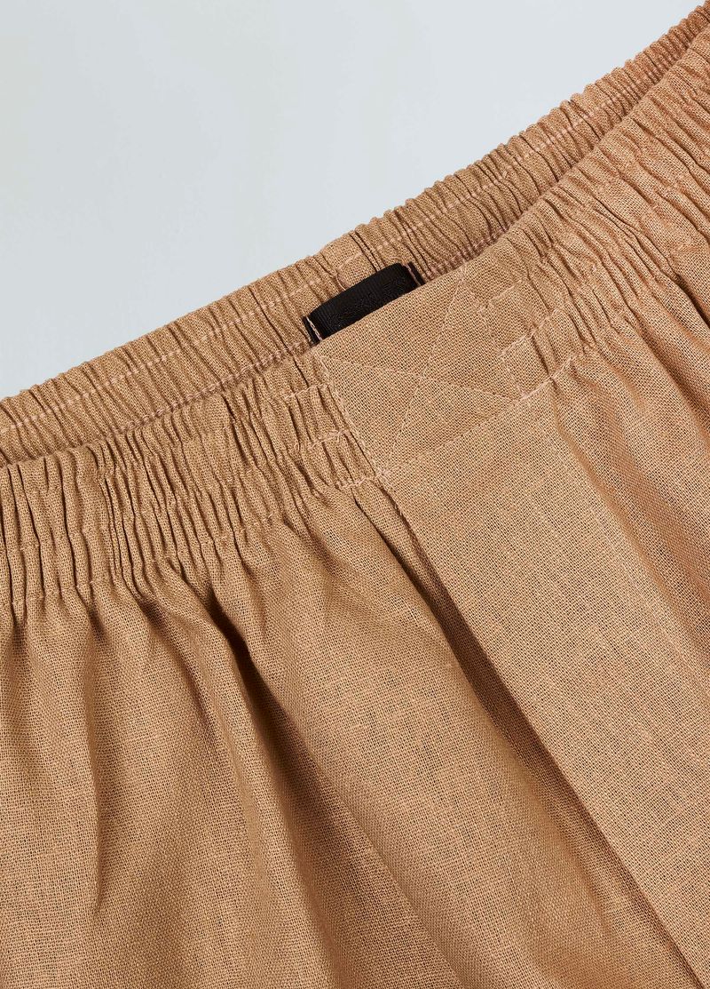SHORT LINEN CARAMELO