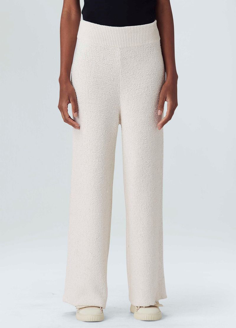 calca tricot bouclet