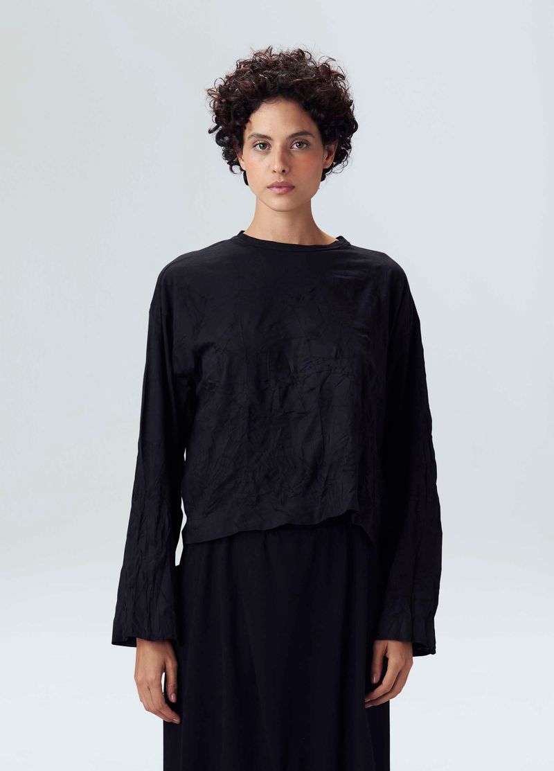 blusa ml fem amassada