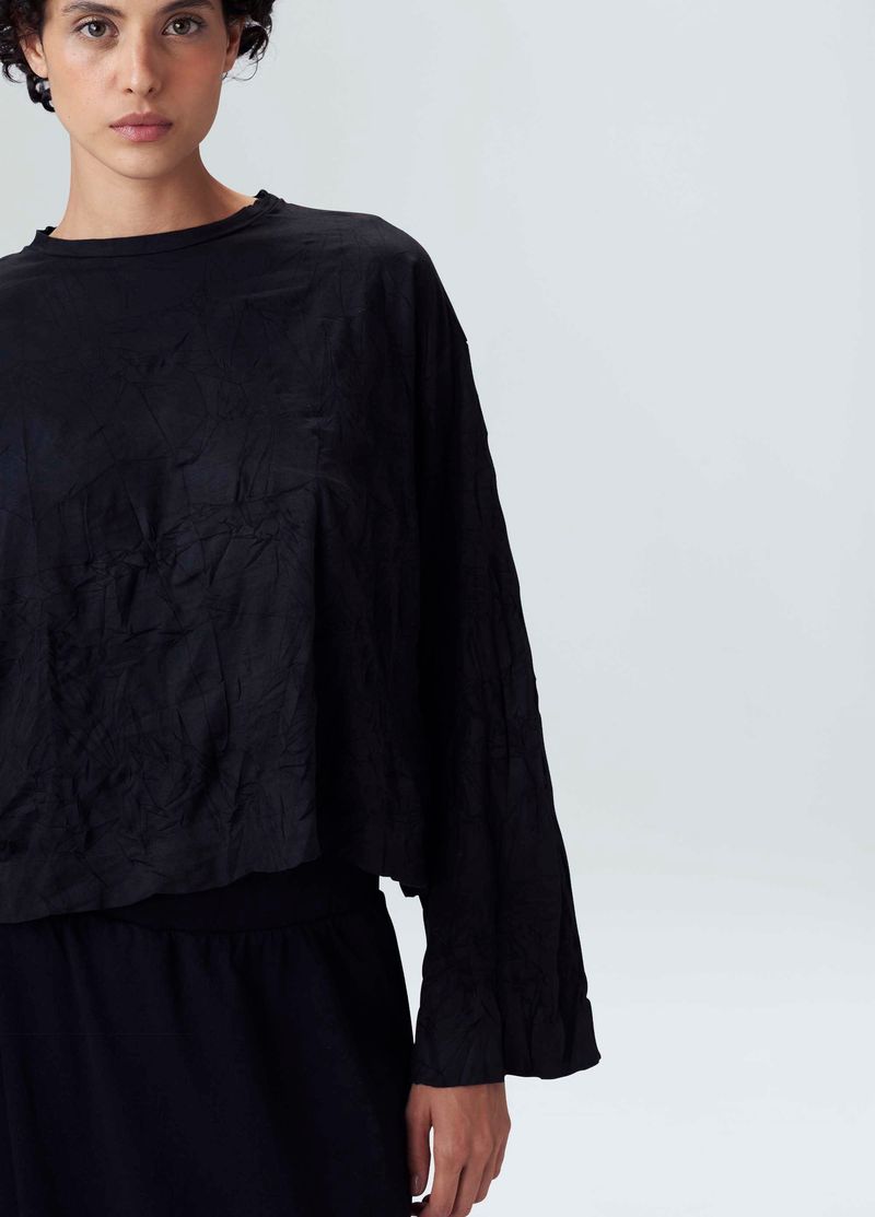 blusa ml fem amassada