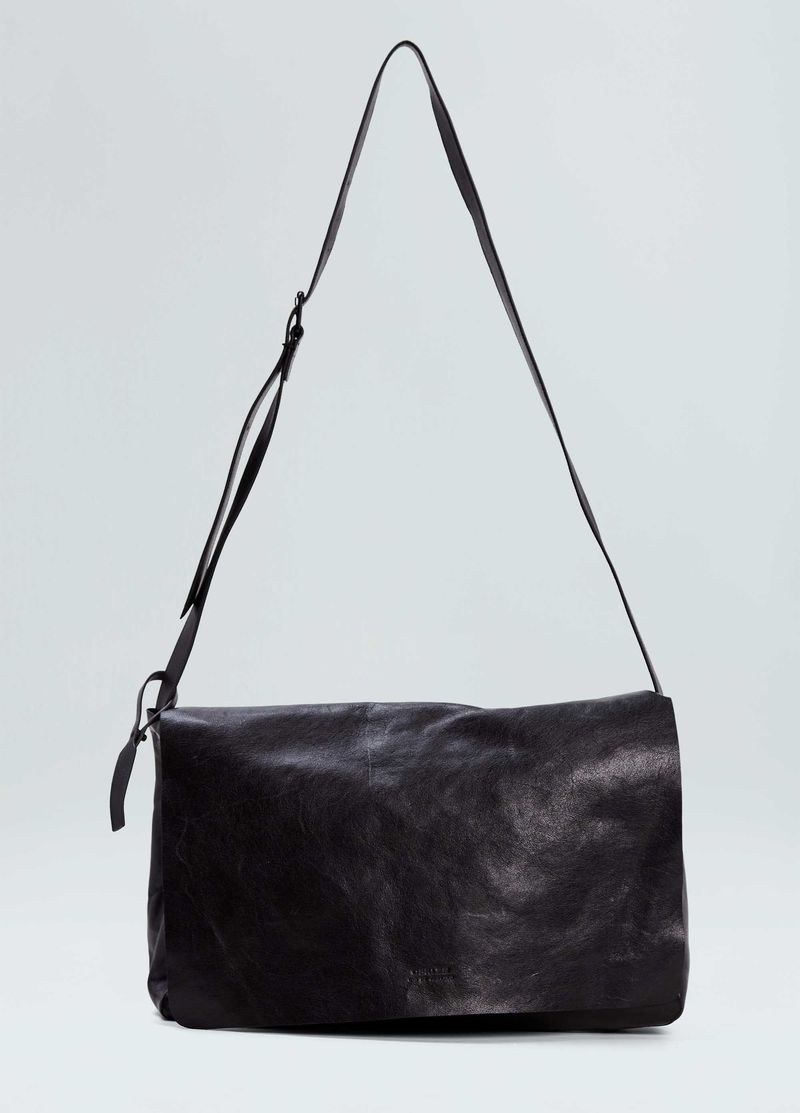 LEATHER CROSSBODY E BASIC BAG LARGE