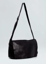 LEATHER CROSSBODY E BASIC BAG LARGE