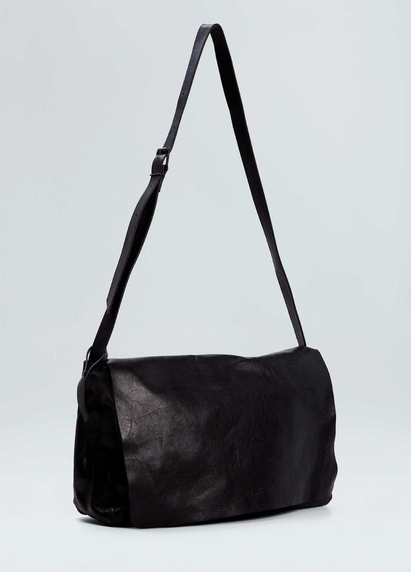 LEATHER CROSSBODY E BASIC BAG LARGE