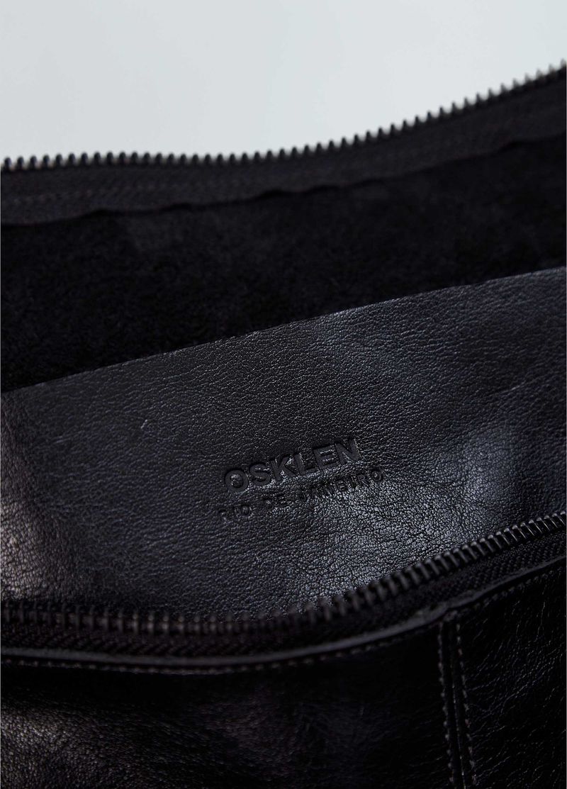 LEATHER CROSSBODY E BASIC BAG LARGE
