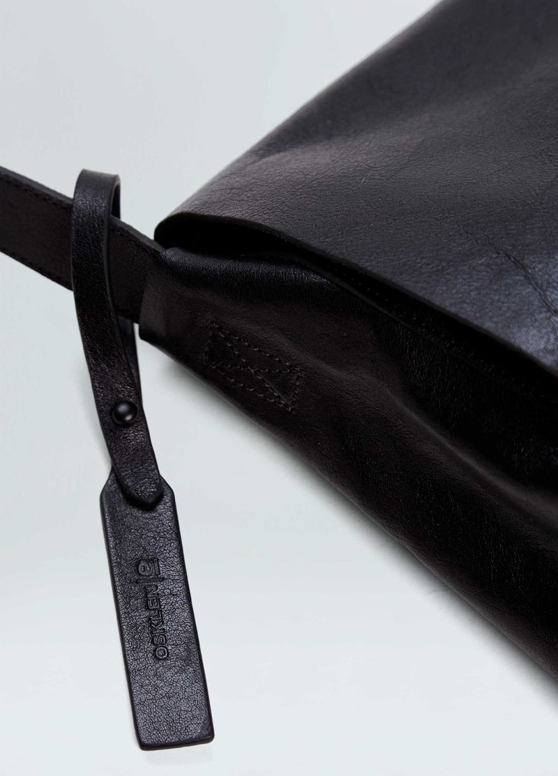 LEATHER CROSSBODY E BASIC BAG LARGE