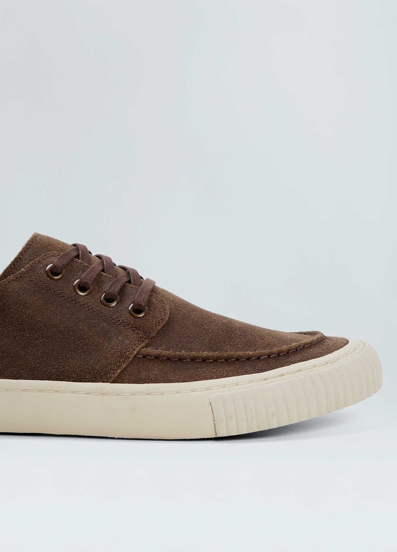 TENIS DECK CANVAS COURO GASTO MASC
