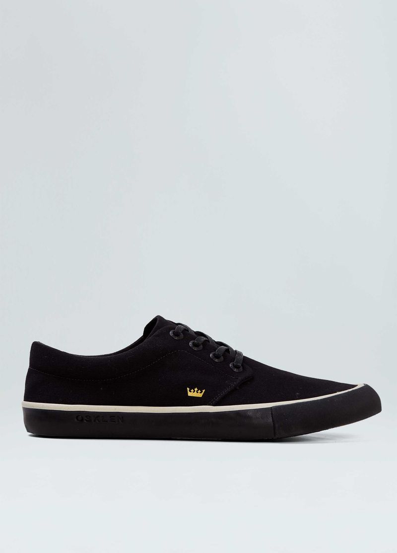 TENIS SKATE BOARDING LONA BLACK SOLE