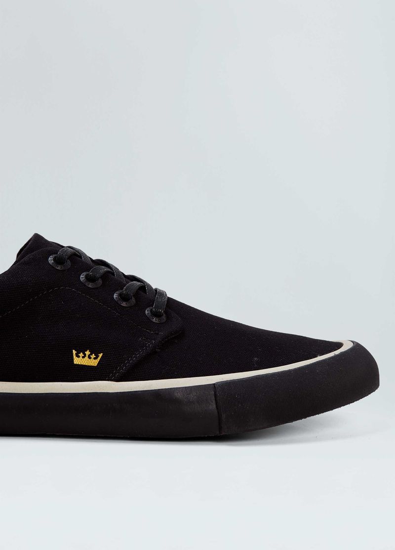 TENIS SKATE BOARDING LONA BLACK SOLE
