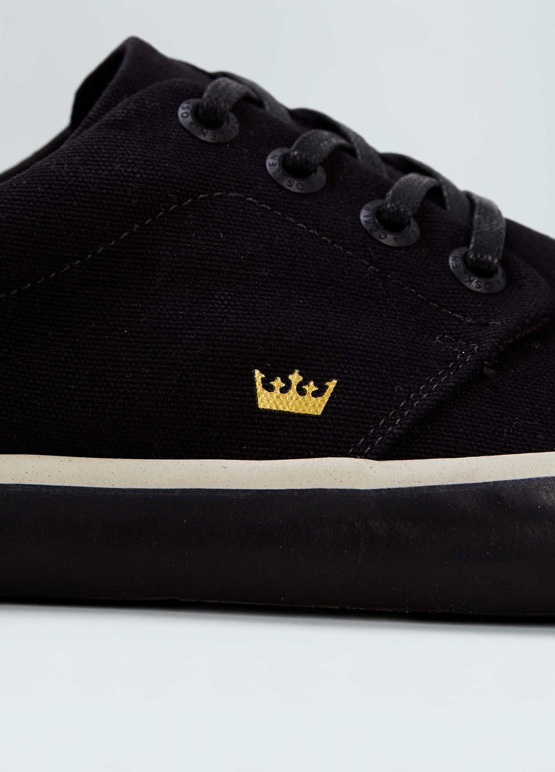 TENIS SKATE BOARDING LONA BLACK SOLE