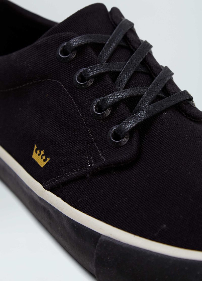 TENIS SKATE BOARDING LONA BLACK SOLE