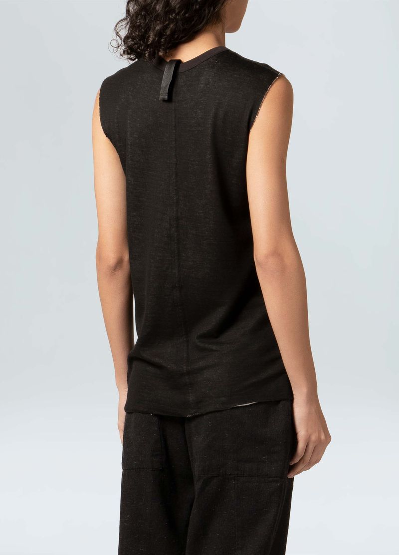 SLEEVELESS DOUBLE BLACK WHITE