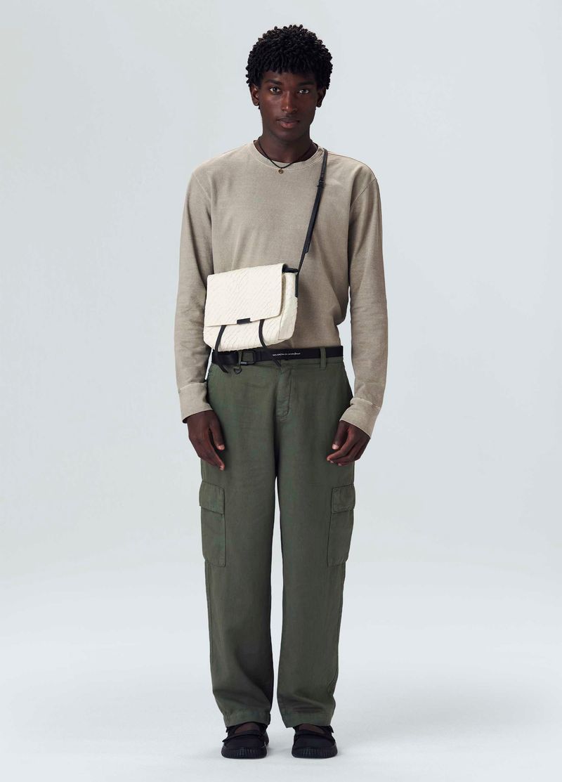 pirarucu flap shoulder bag