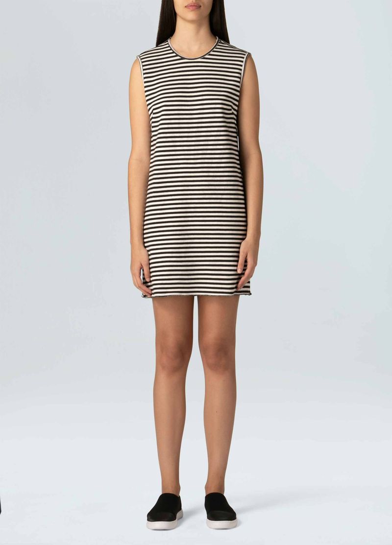 vestido double hibisco listra