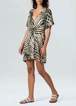 vestido palm leaf inverse curto