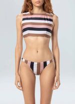 BIQUINI TOP CANOA LISTRA OIL