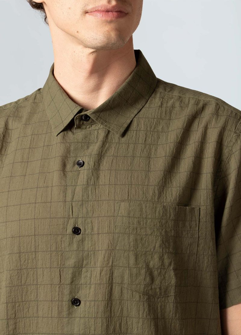 CAMISA WRINKLED GRID MC