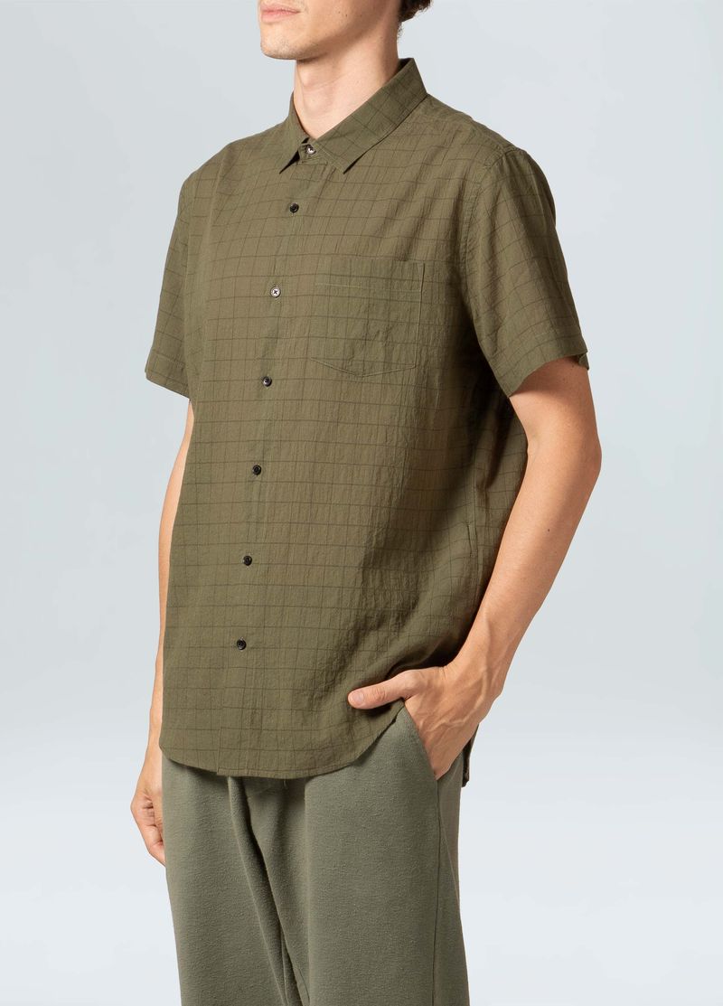 CAMISA WRINKLED GRID MC