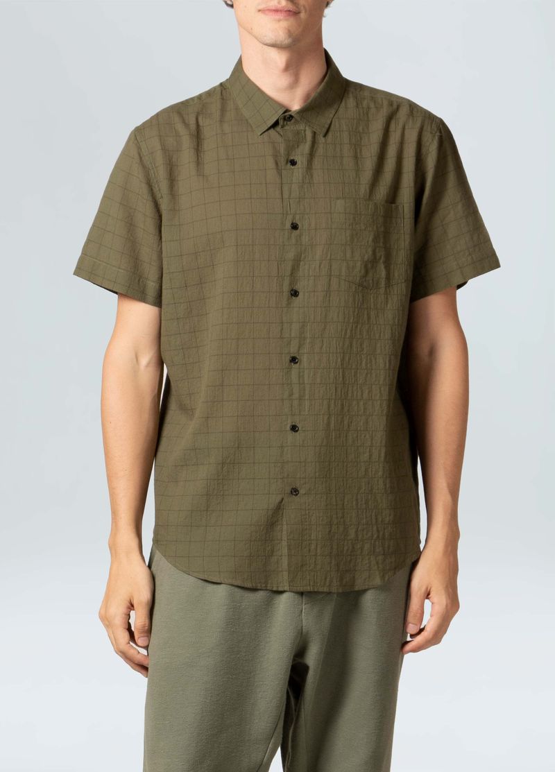 CAMISA WRINKLED GRID MC