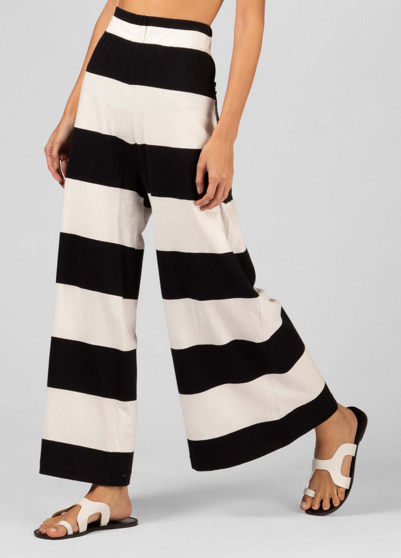 CALCA FEM LOOSE MIX STRIPES