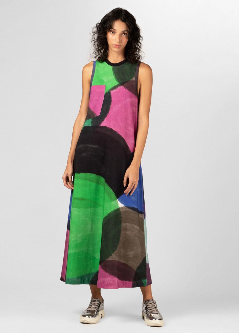 VESTIDO SLEEVELESS MACRO DOTS
