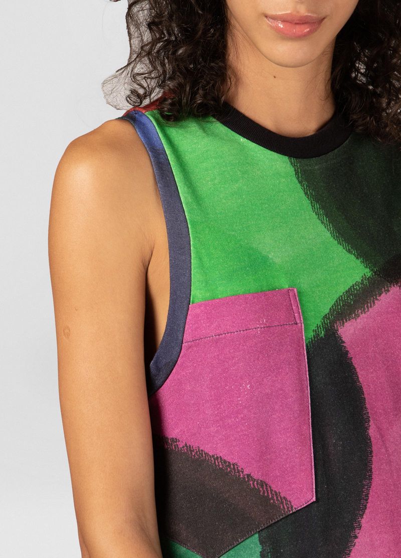 VESTIDO SLEEVELESS MACRO DOTS