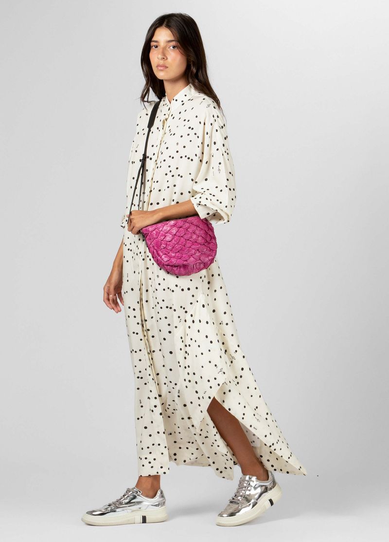VESTIDO CHEMISE NOTAS MIDI
