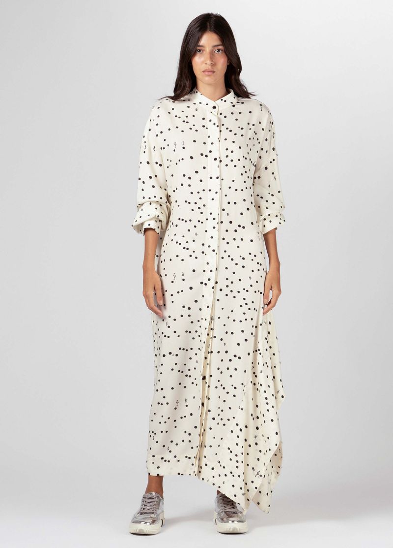 VESTIDO CHEMISE NOTAS MIDI