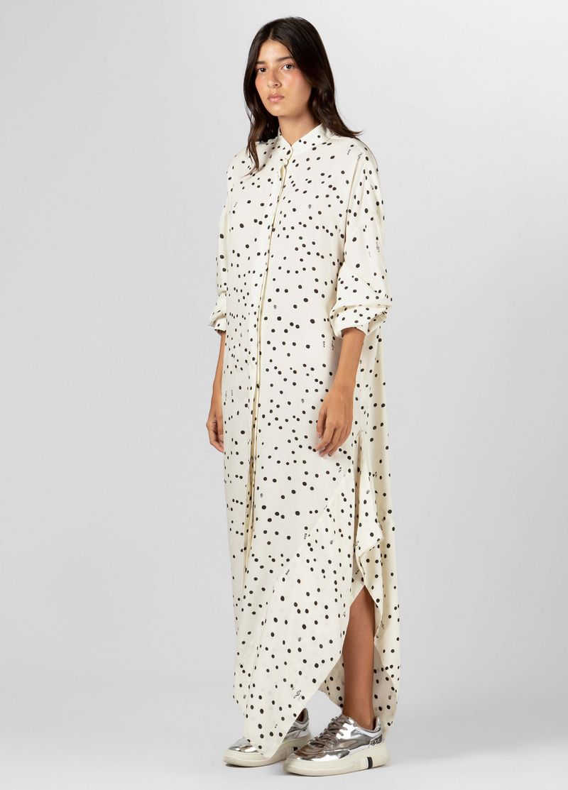 VESTIDO CHEMISE NOTAS MIDI