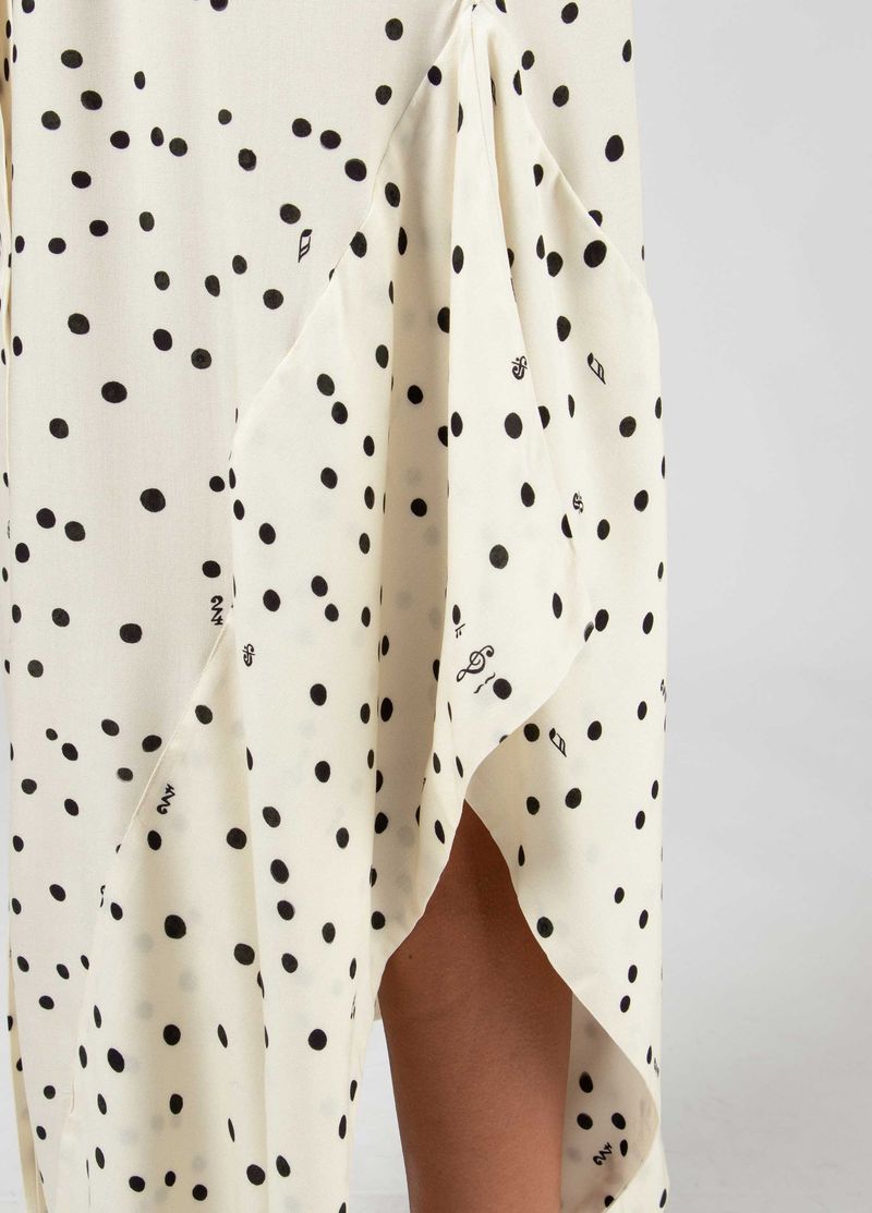 VESTIDO CHEMISE NOTAS MIDI