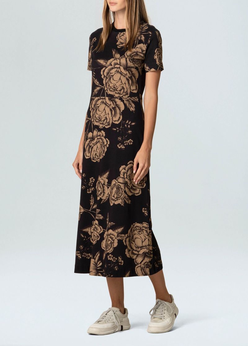 VESTIDO MIDI ROSA KHAKI