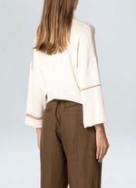 SWEATER FEM GOLA ALTA KNIT STRIPES