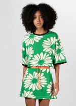 BLUSA CROPPED MACRO DAISY GREEN