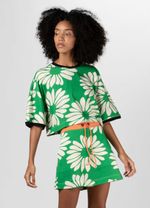 BLUSA CROPPED MACRO DAISY GREEN