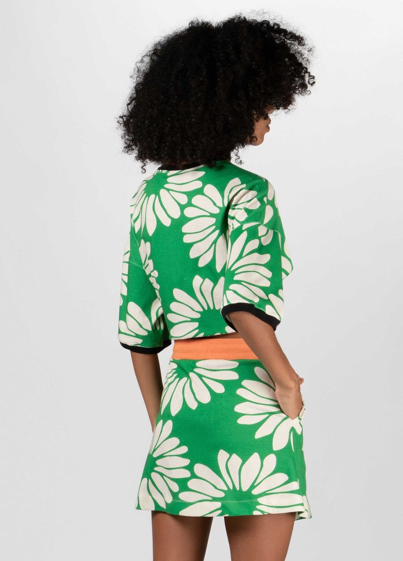 BLUSA CROPPED MACRO DAISY GREEN