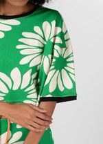 BLUSA CROPPED MACRO DAISY GREEN