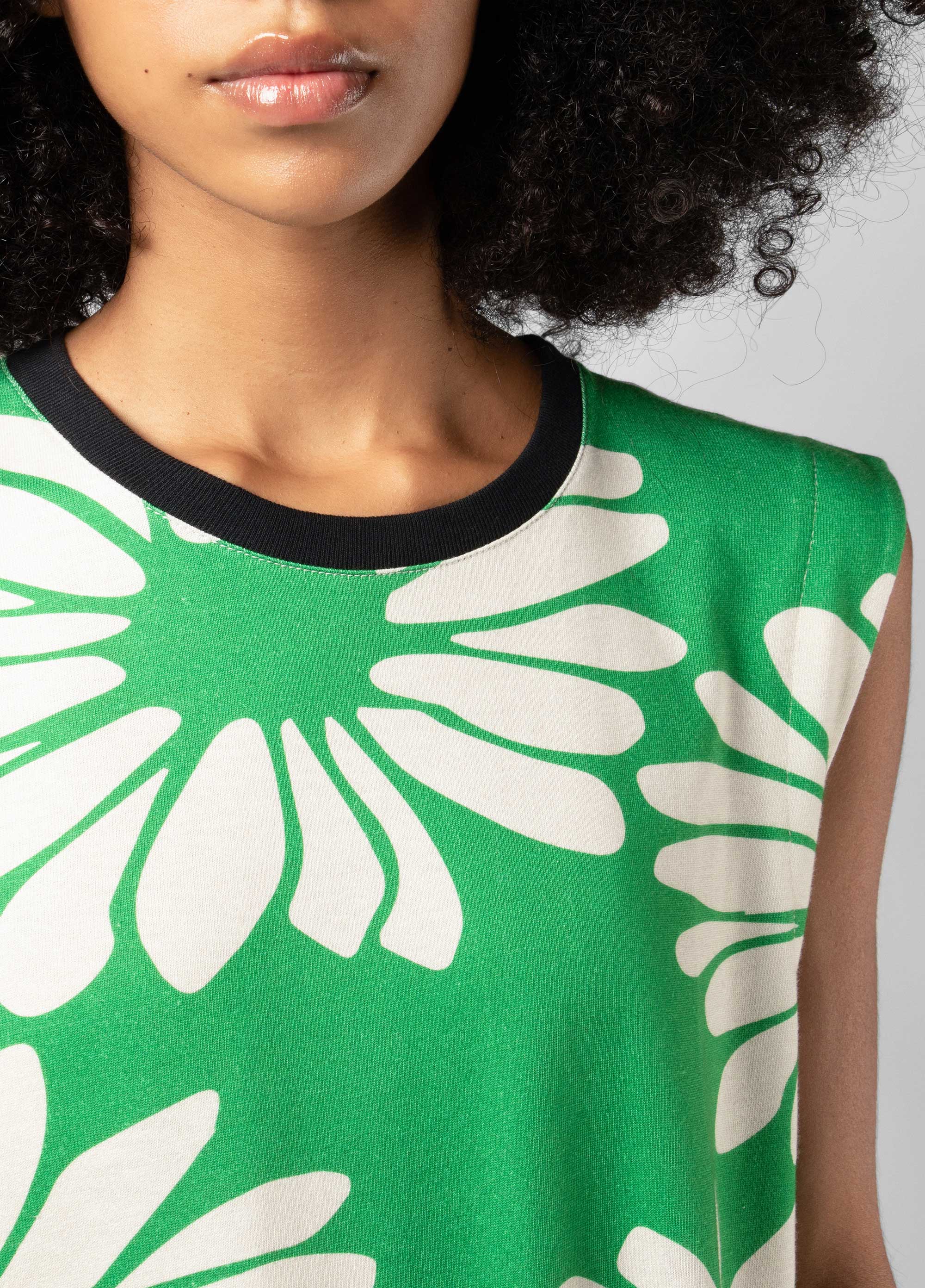 Vestido macro daisy green