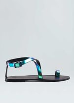 SANDALIA FLAT STRAPS HOLOGRAFICA