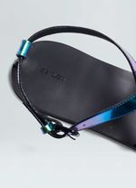 SANDALIA FLAT STRAPS HOLOGRAFICA