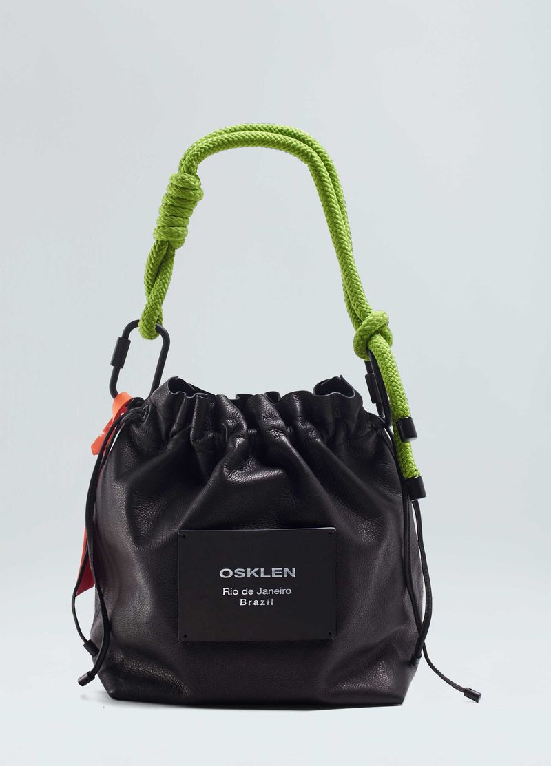 BOLSA COURO SOFT BUCKET COULISSE
