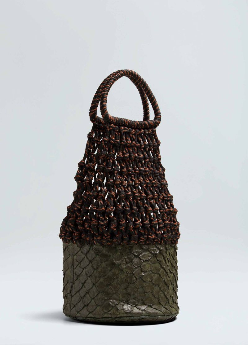 BOLSA PIRARUCU E MACRAME