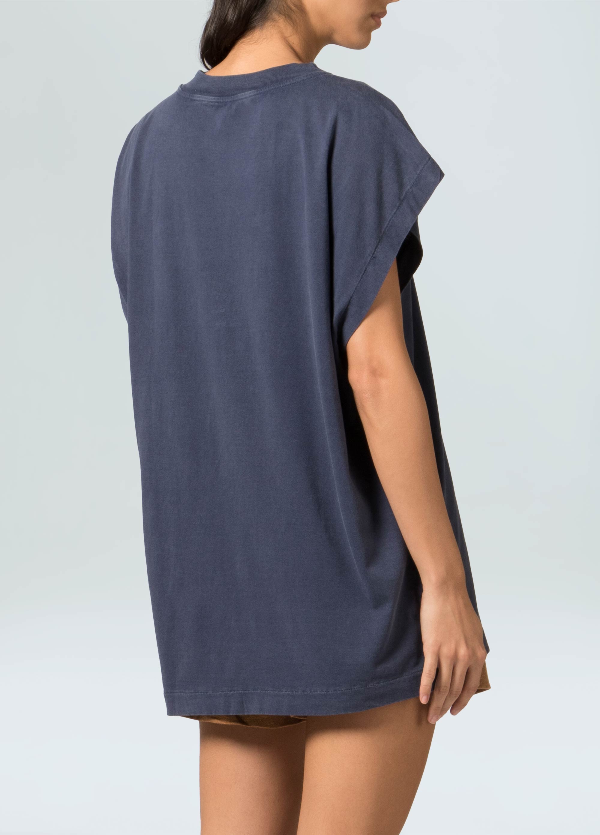 Sleeveless longa marmorizada