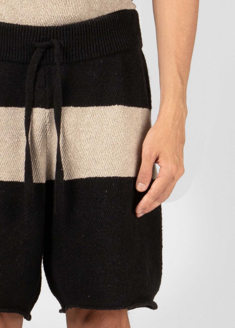 BERMUDA TRICOT ECO STRIPE