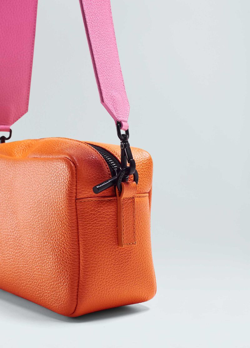 BOLSA COURO CROSSBODY TWO STRAPS
