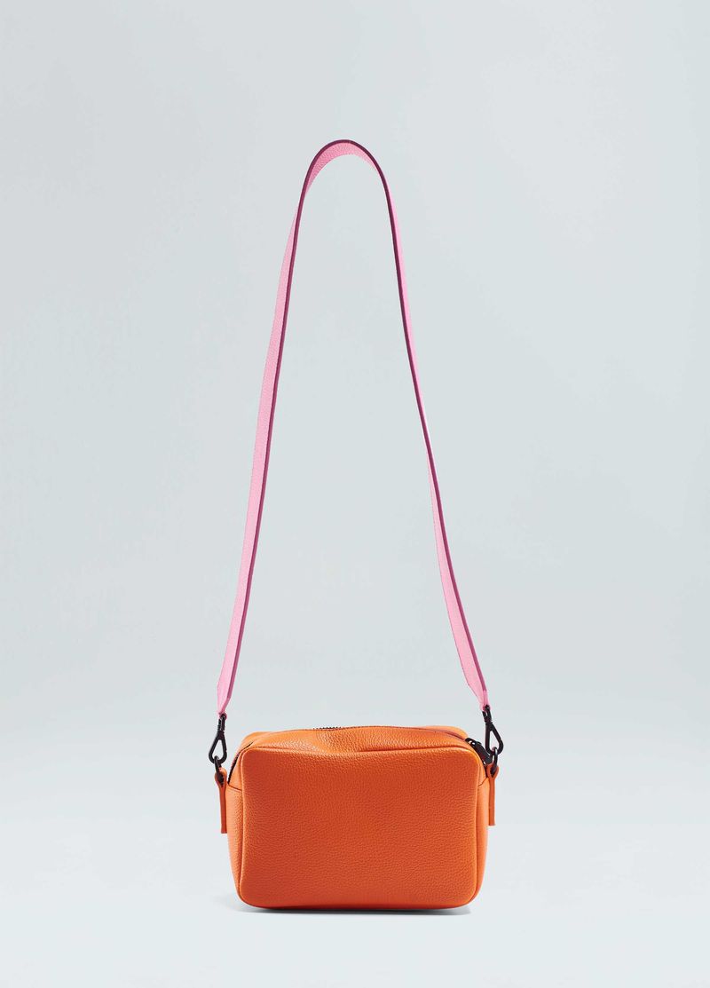 BOLSA COURO CROSSBODY TWO STRAPS