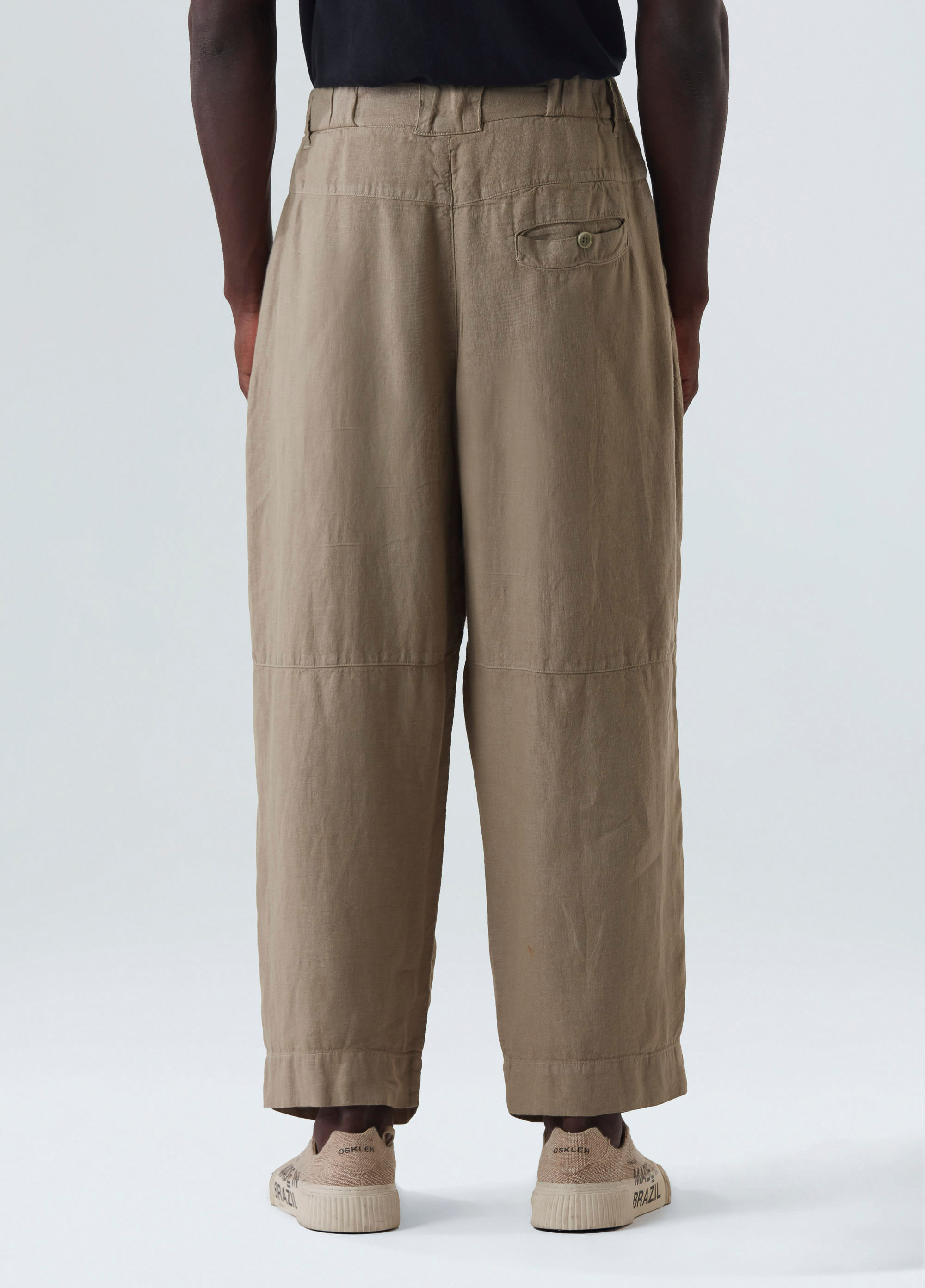 CALCA OM LINEN PLEATS