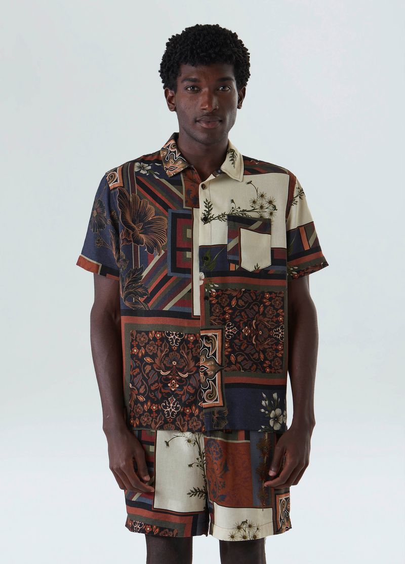 CAMISA PATCHWORK MC