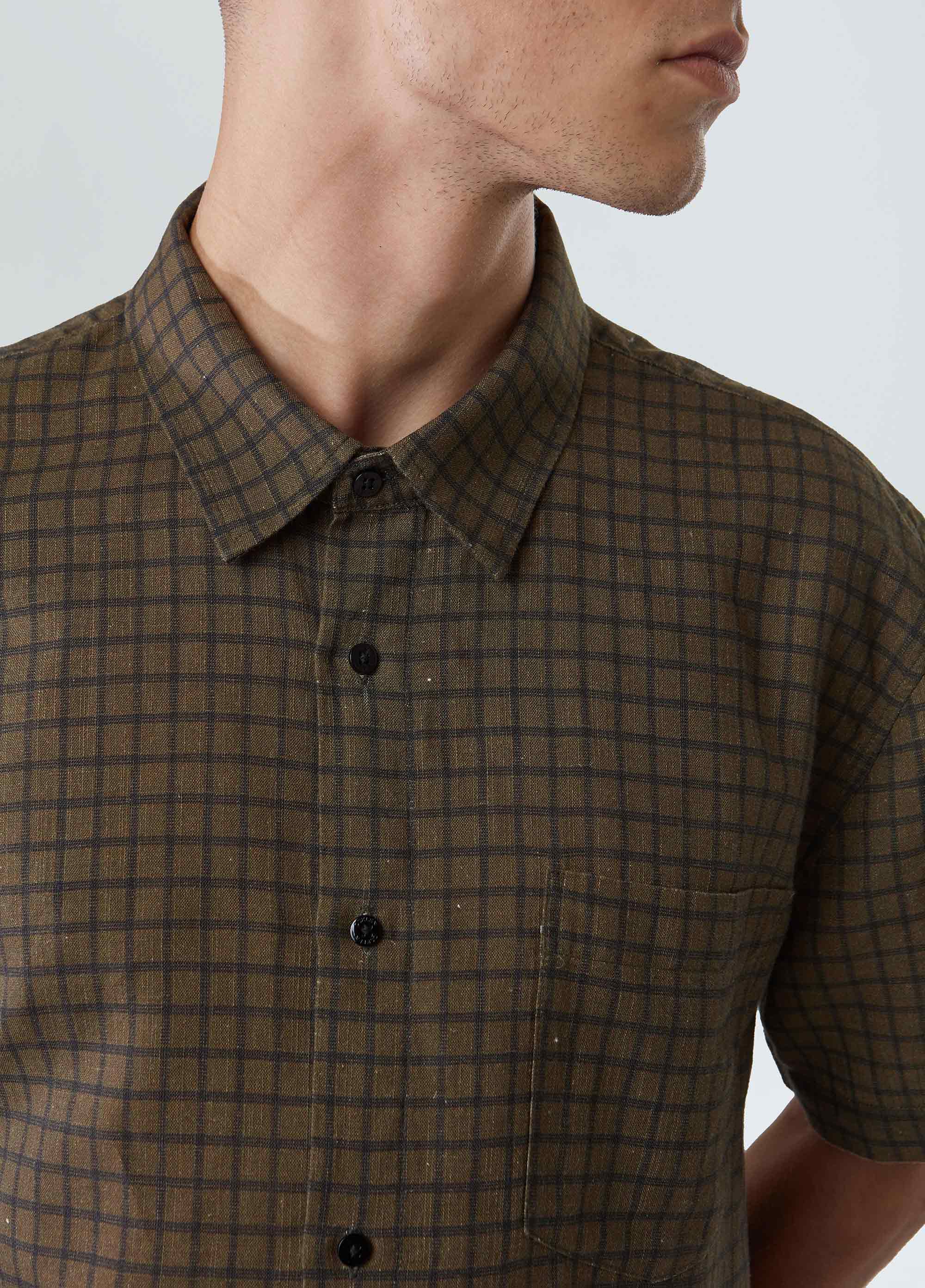 Camisa  linen plaid
