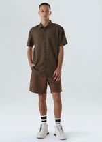 CAMISA MC LINEN PLAID