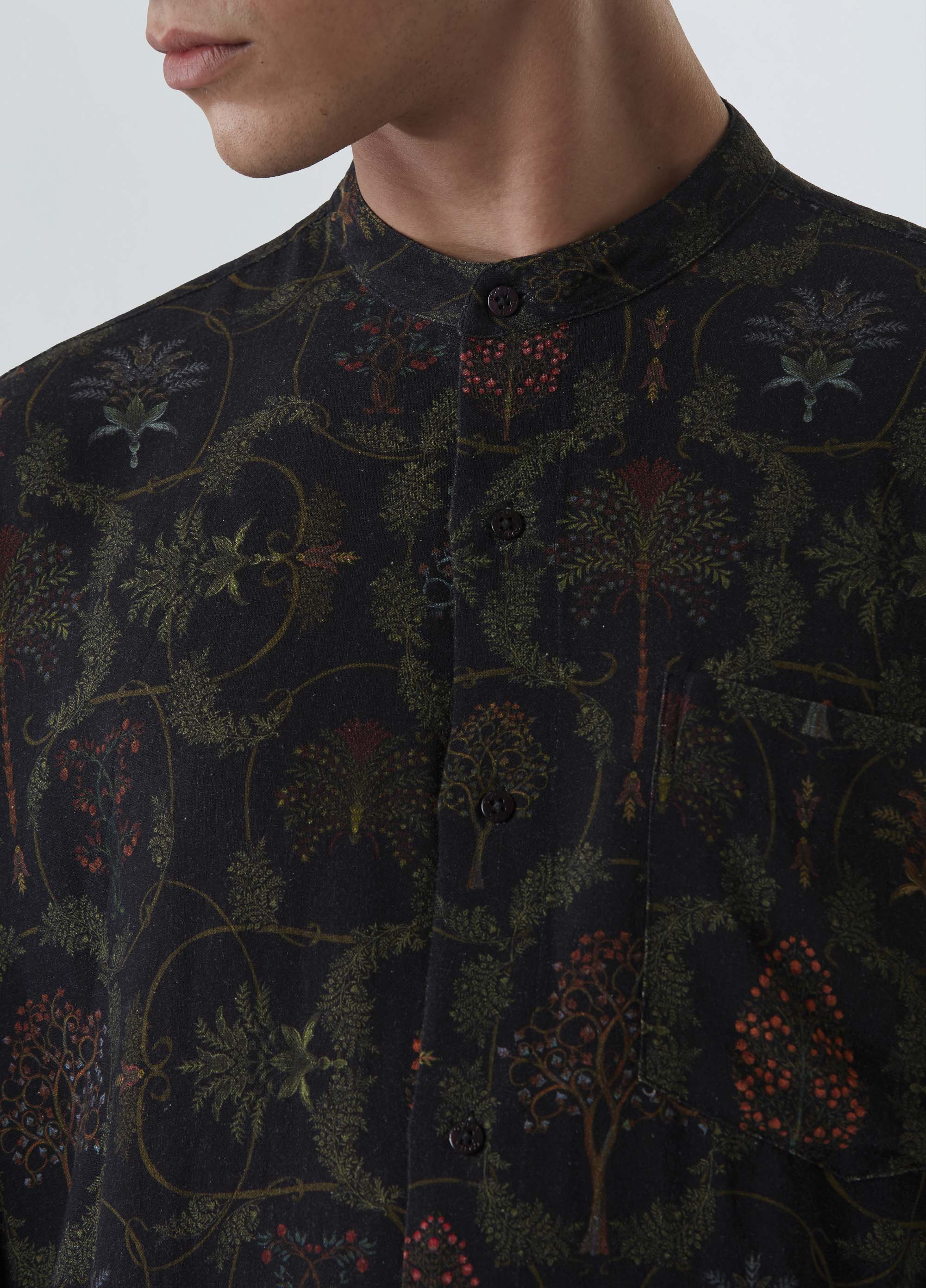 Camisa linen semente dark
